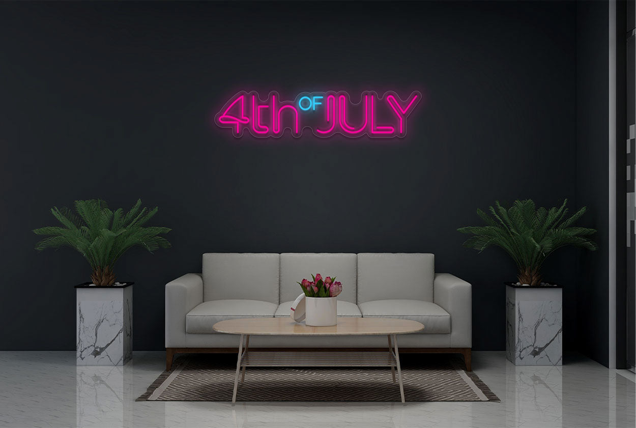 "4th of July" LED Neon Sign