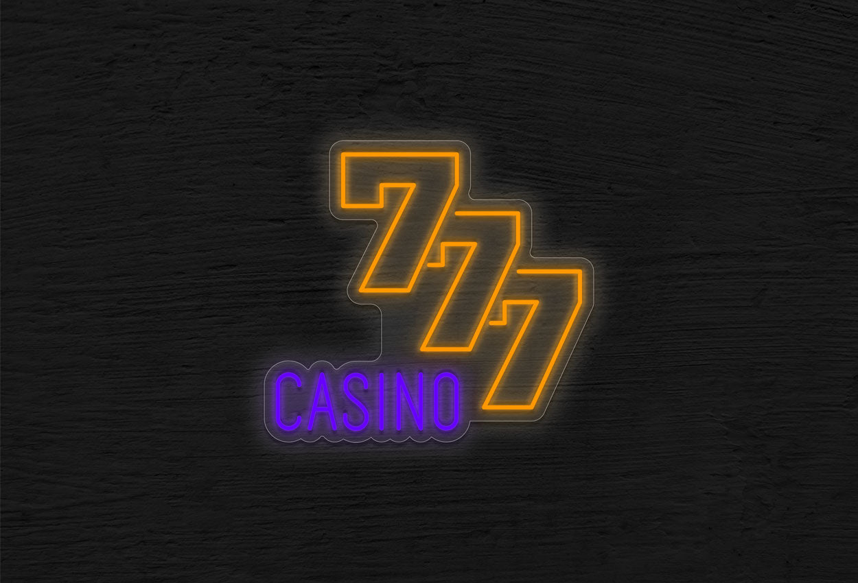 777 Casino LED Neon Sign