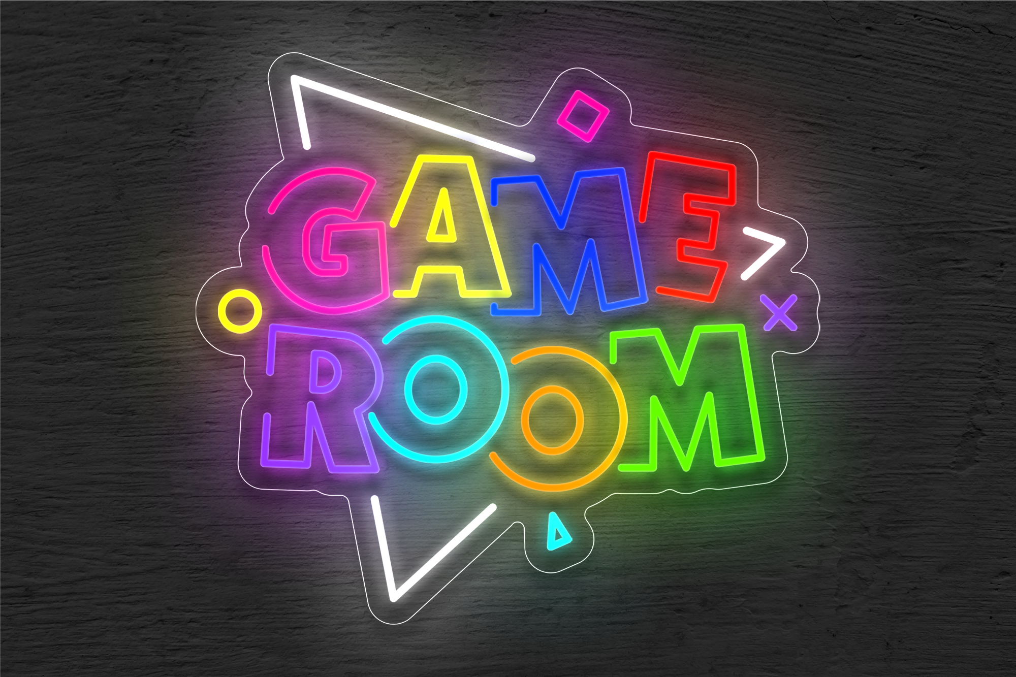 Multi-color "Game Room" LED Neon Sign