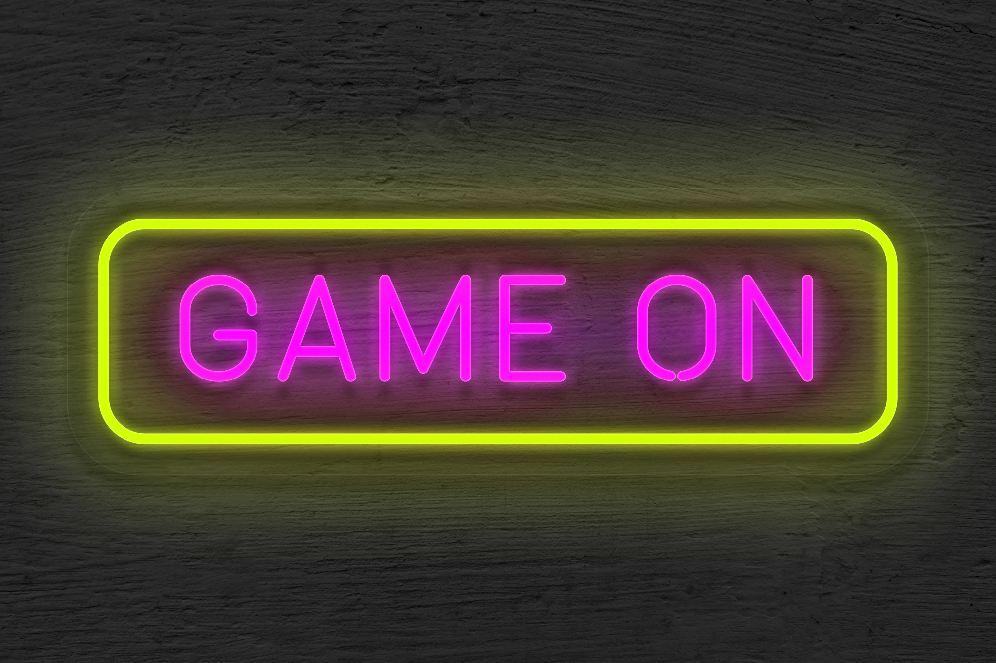 "Game On" with Border LED Neon Sign