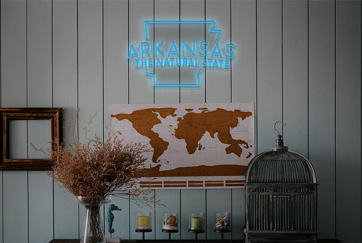 Arkansas The Natural State LED Neon Sign