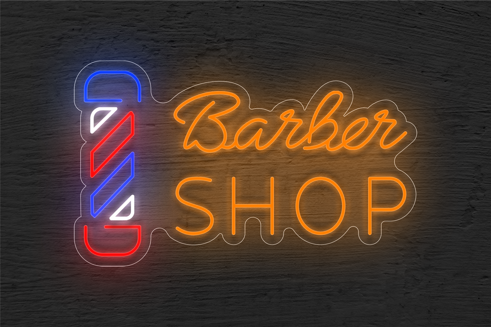 "Barber SHOP" with Logo LED Neon Sign
