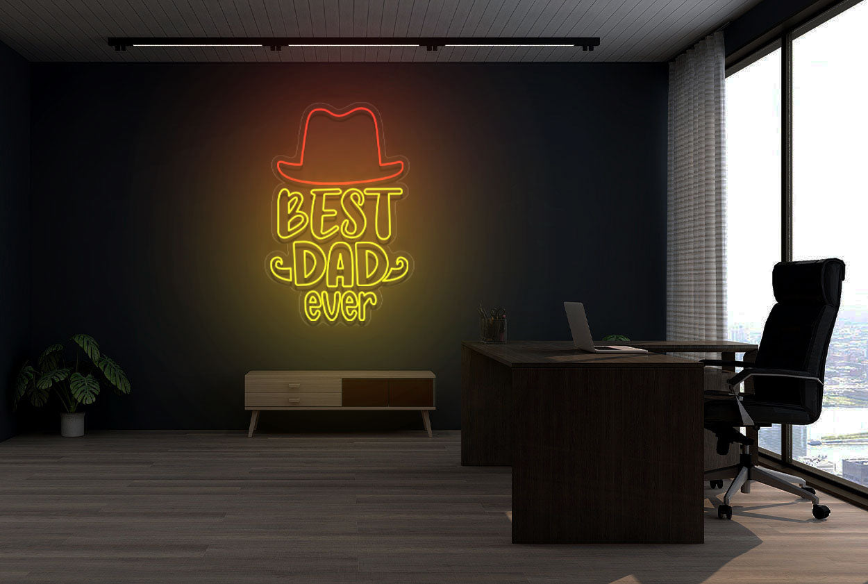 "Best Dad Ever" LED Neon Sign