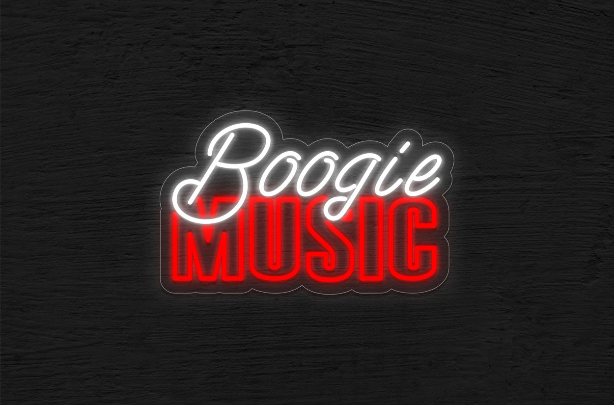 Boogie Music LED Neon Sign