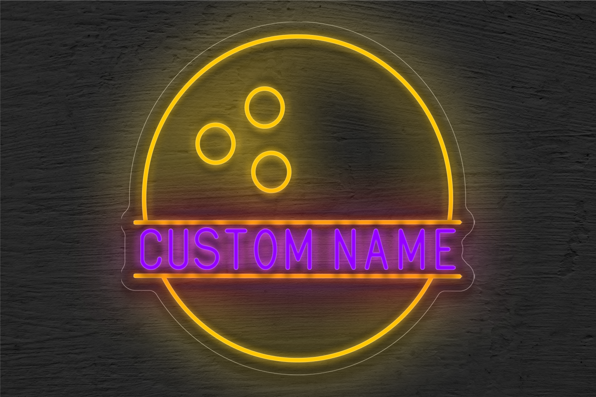 Custom Name in Bowling Ball LED Neon Sign