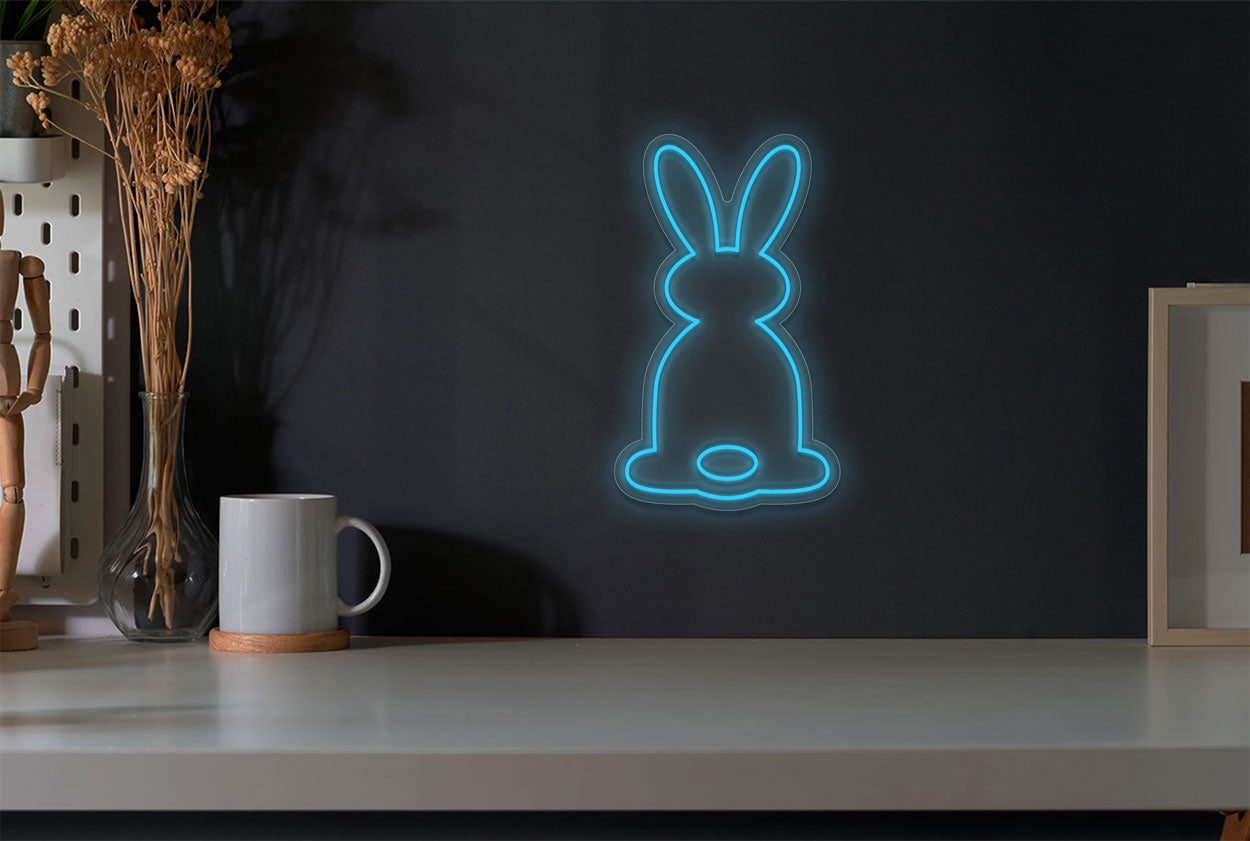 Standing Bunny Logo LED Neon Sign