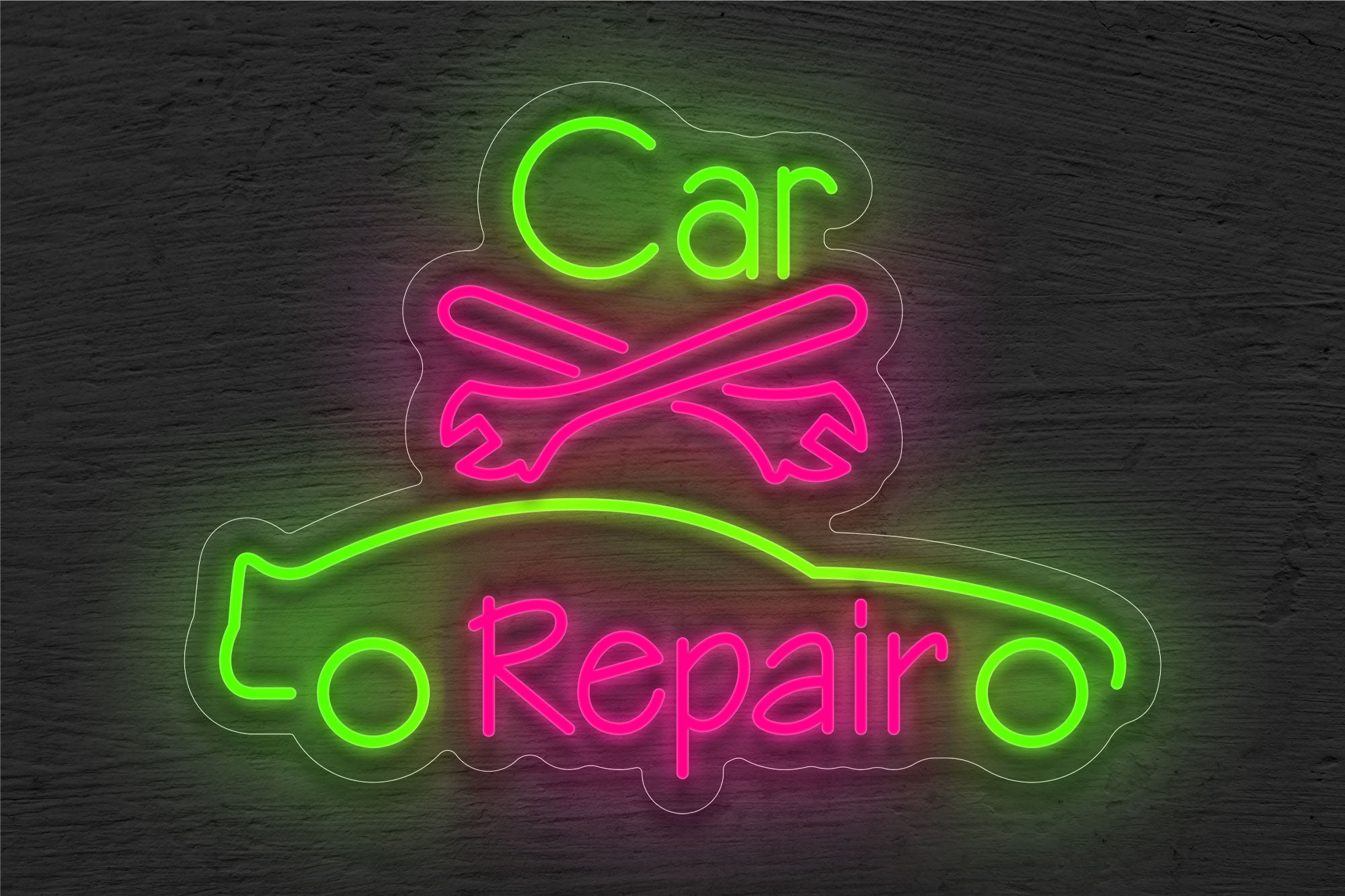 "Car" Tools "Repair" LED Neon Sign