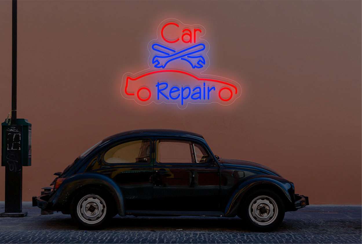 "Car" Tools "Repair" LED Neon Sign
