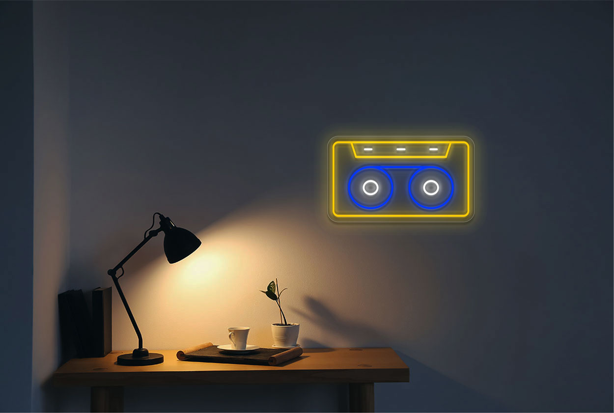 Cassette Icon LED Neon Sign