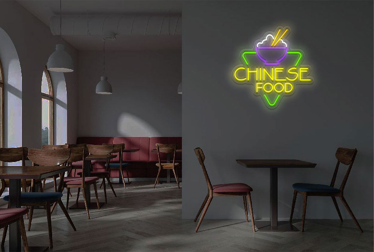 Chinese Food with Logo LED Neon Sign