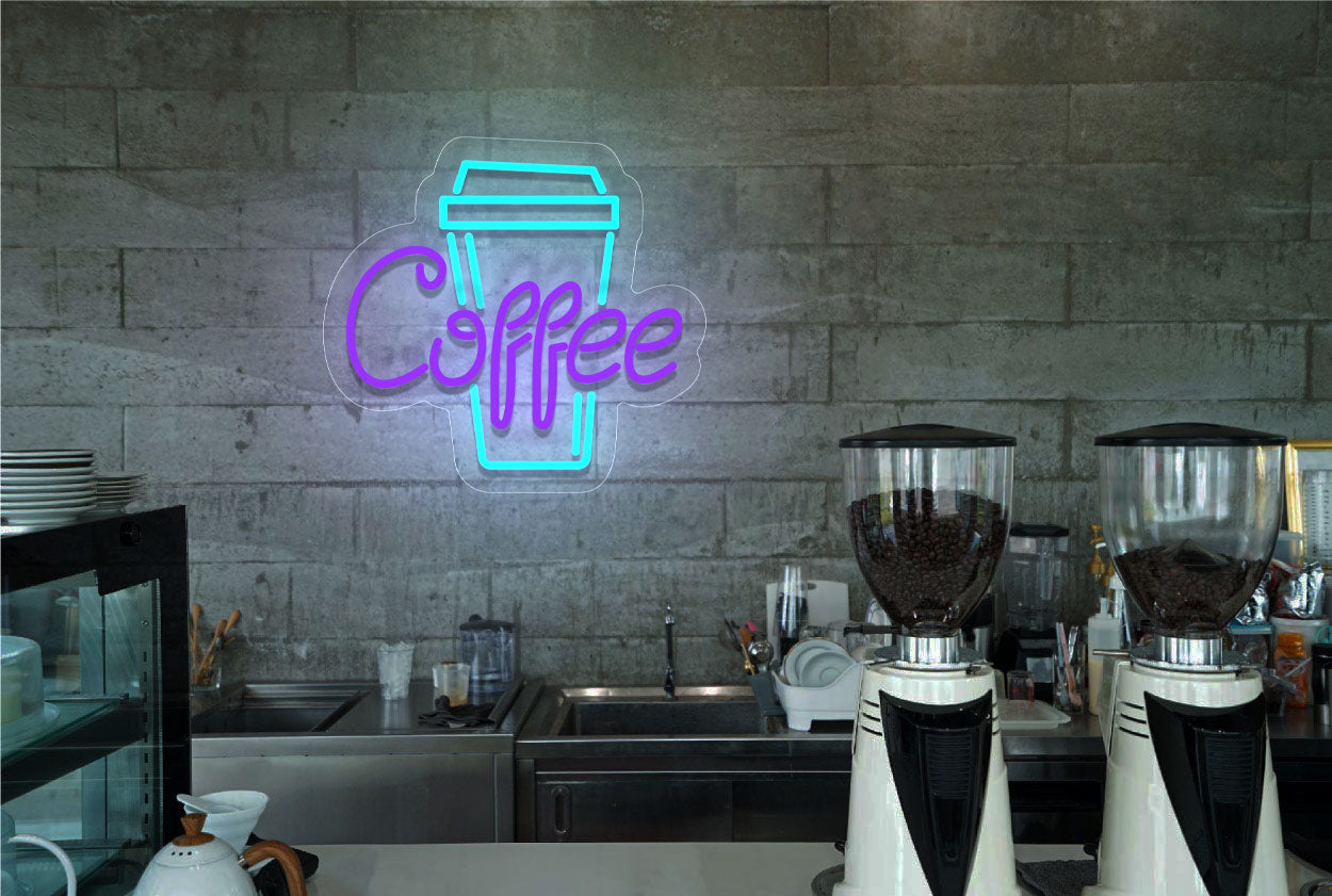 "Coffee" cup LED Neon Sign