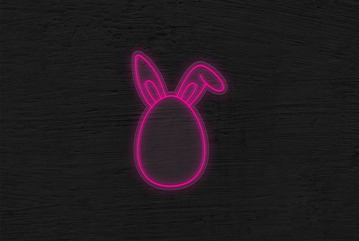 Bunny Egg Head LED Neon Sign