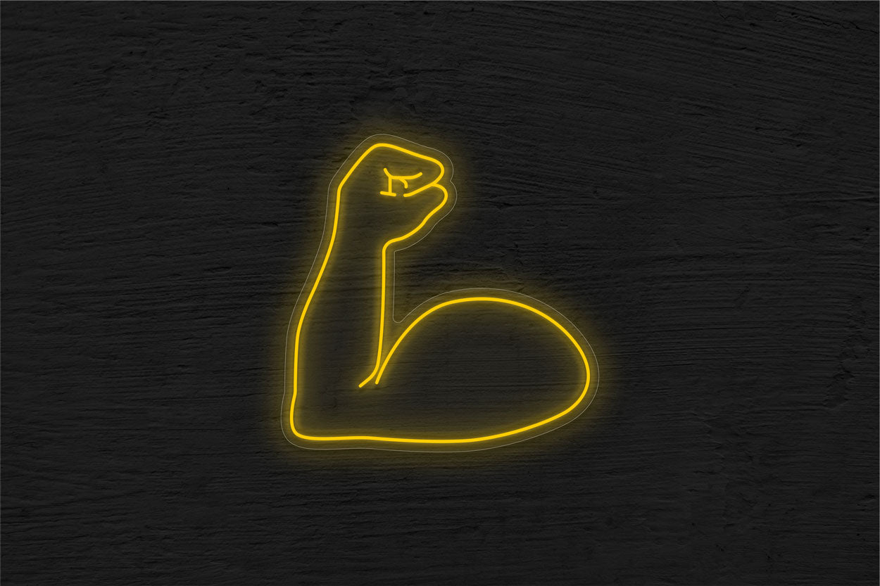 Flexed Biceps Emoji LED Neon Sign