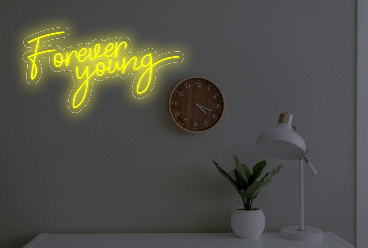 "Forever Young" LED Neon Sign
