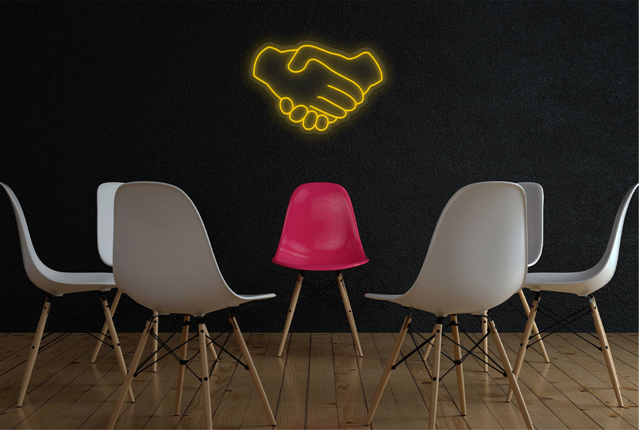 Handshake Emoji LED Neon Sign