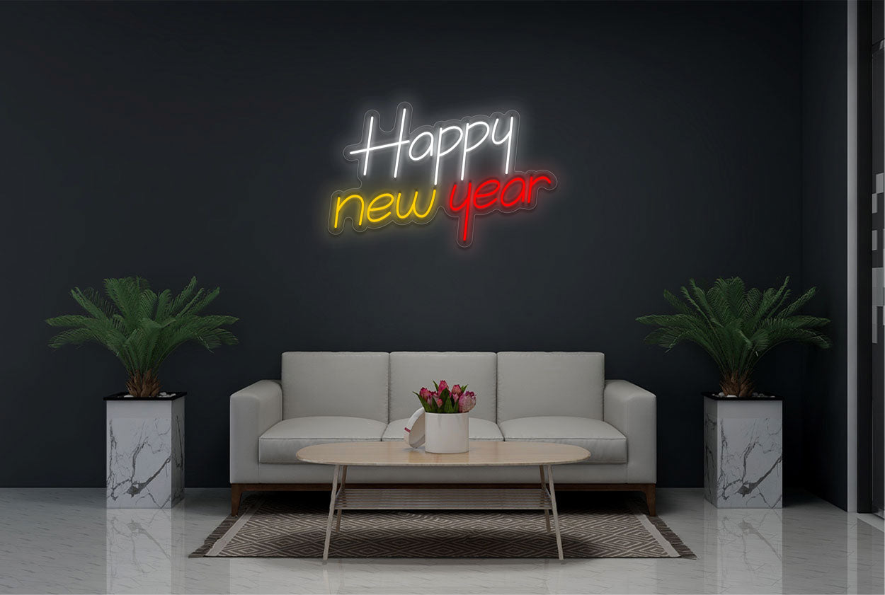 "Happy New Year" LED Neon Sign