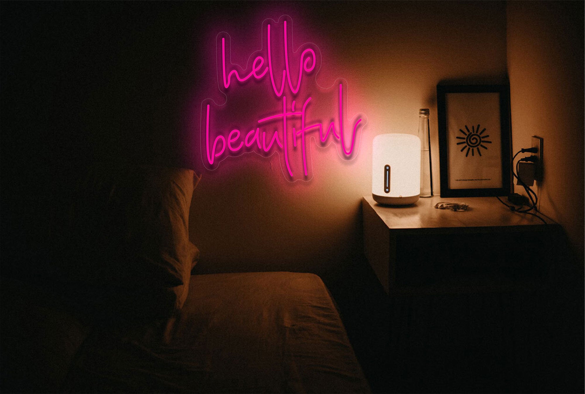 "Hello Beautiful" LED Neon Sign