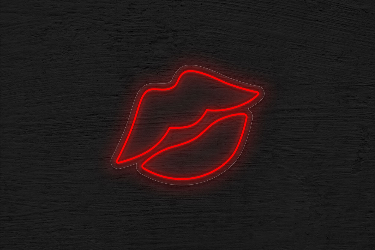 Lips Emoji LED Neon Sign