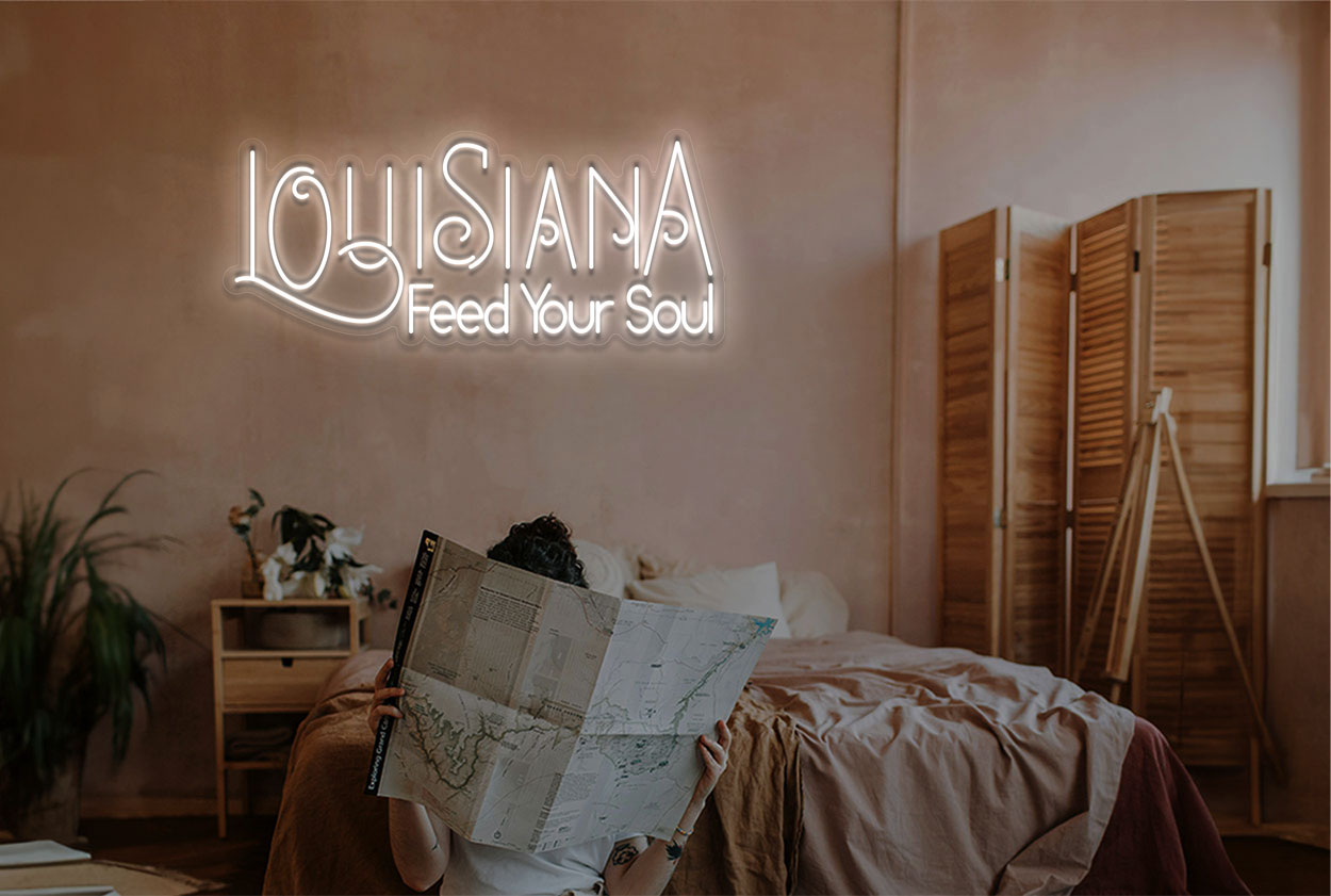 Louisiana Feed Your Soul LED Neon Sign