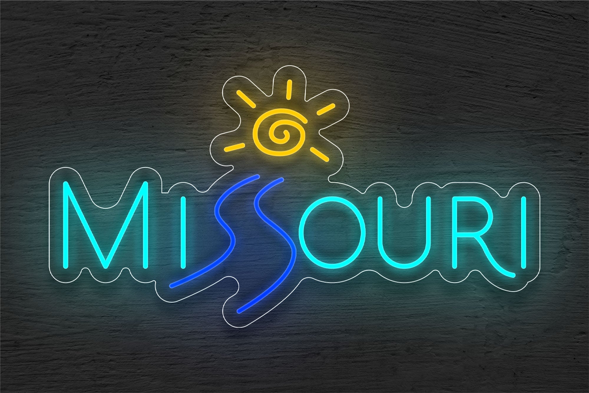 Missouri with Logo LED Neon Sign