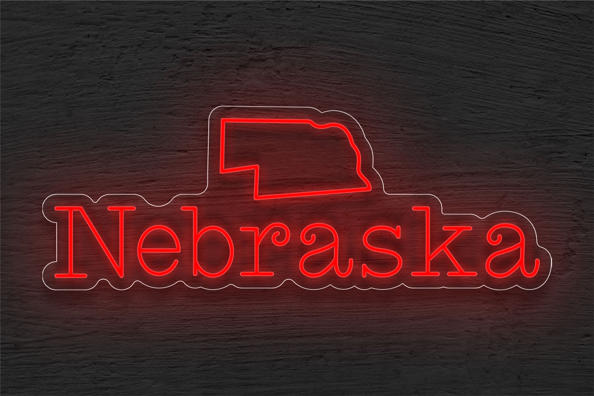 Map "Nebraska" LED Neon Sign