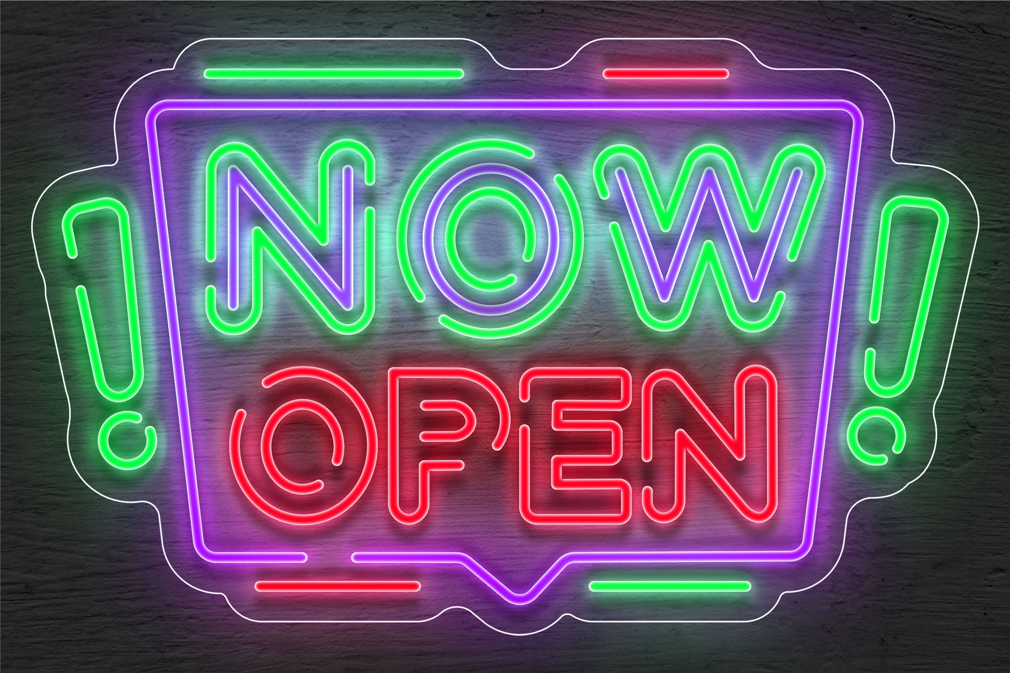 Multi-color NOW OPEN LED Neon Sign
