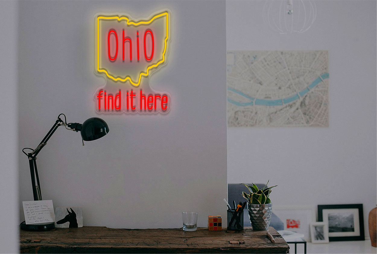 Ohio Find it Here LED Neon Sign