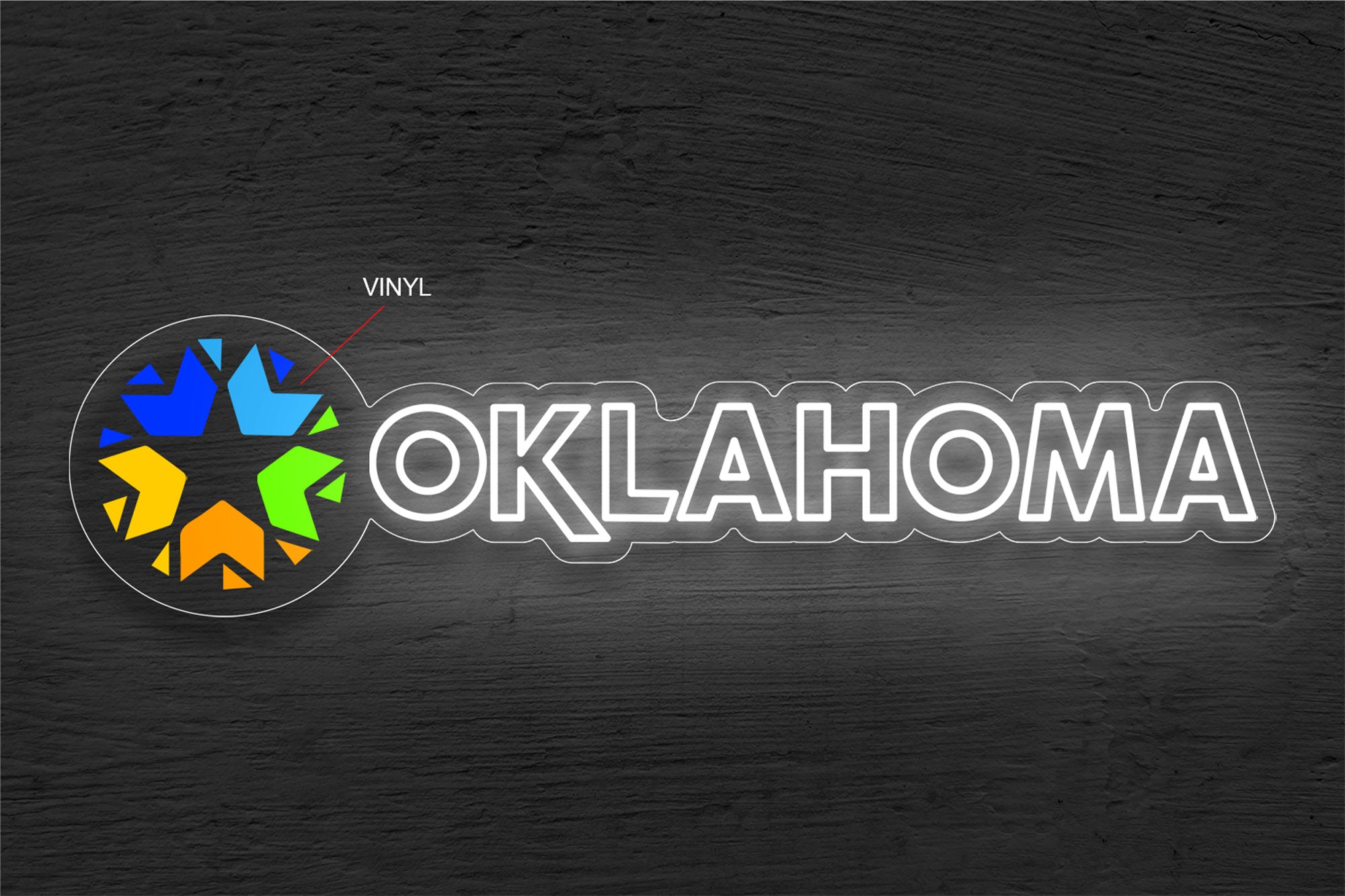 Oklahoma with Logo LED Neon Sign
