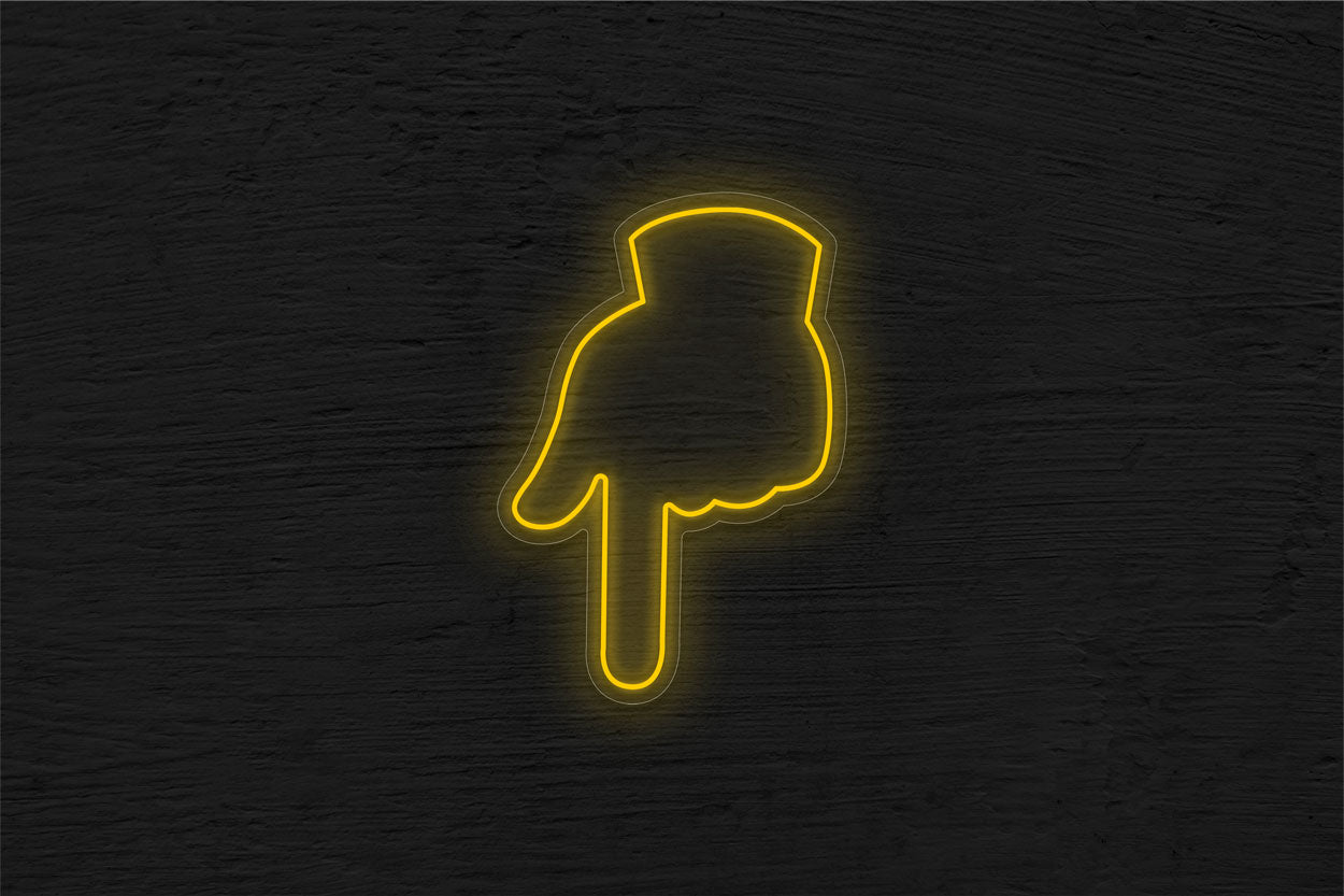 Pointing down Hand Emoji LED Neon Sign