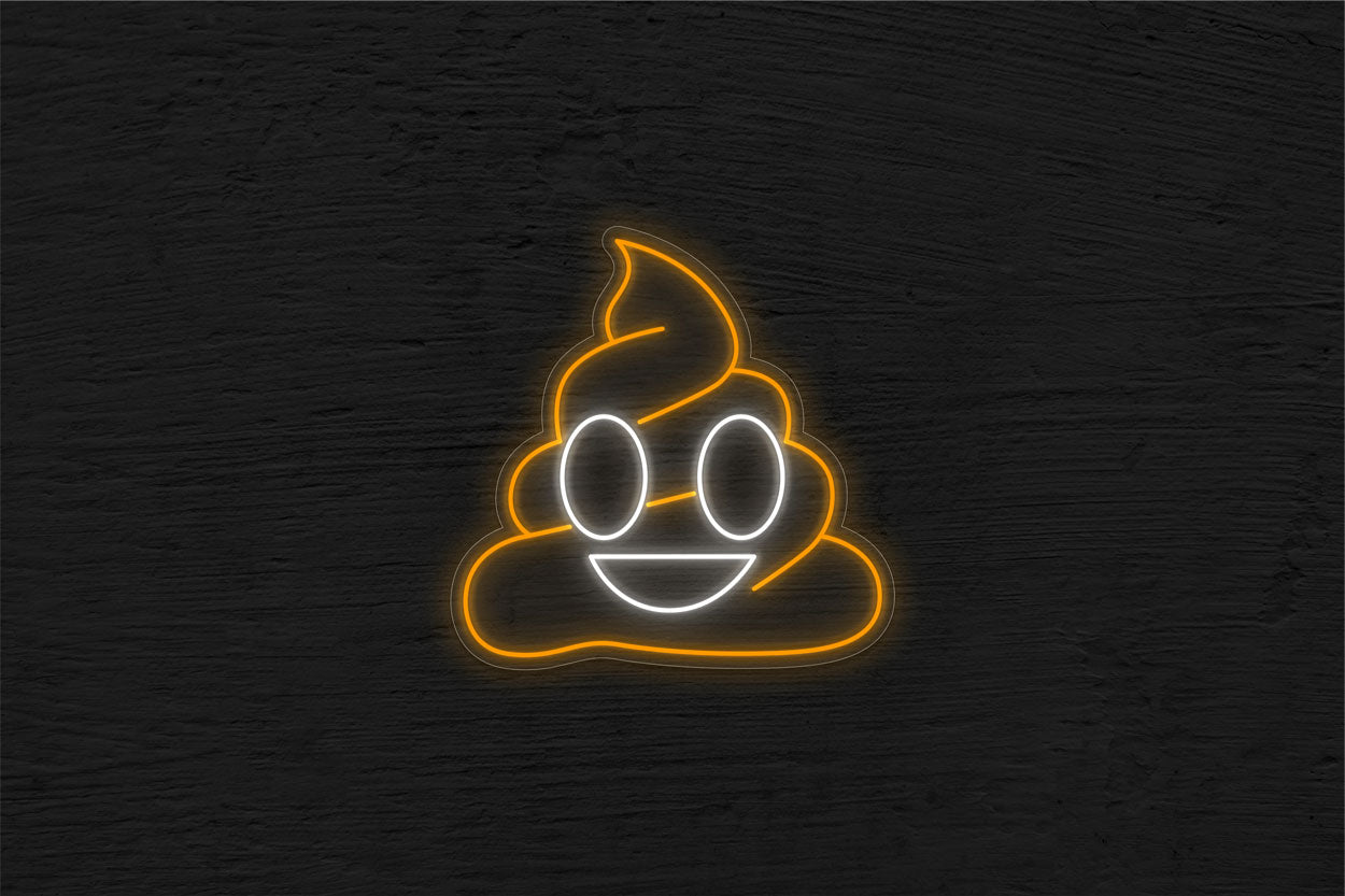 Poop Emoji LED Neon Sign