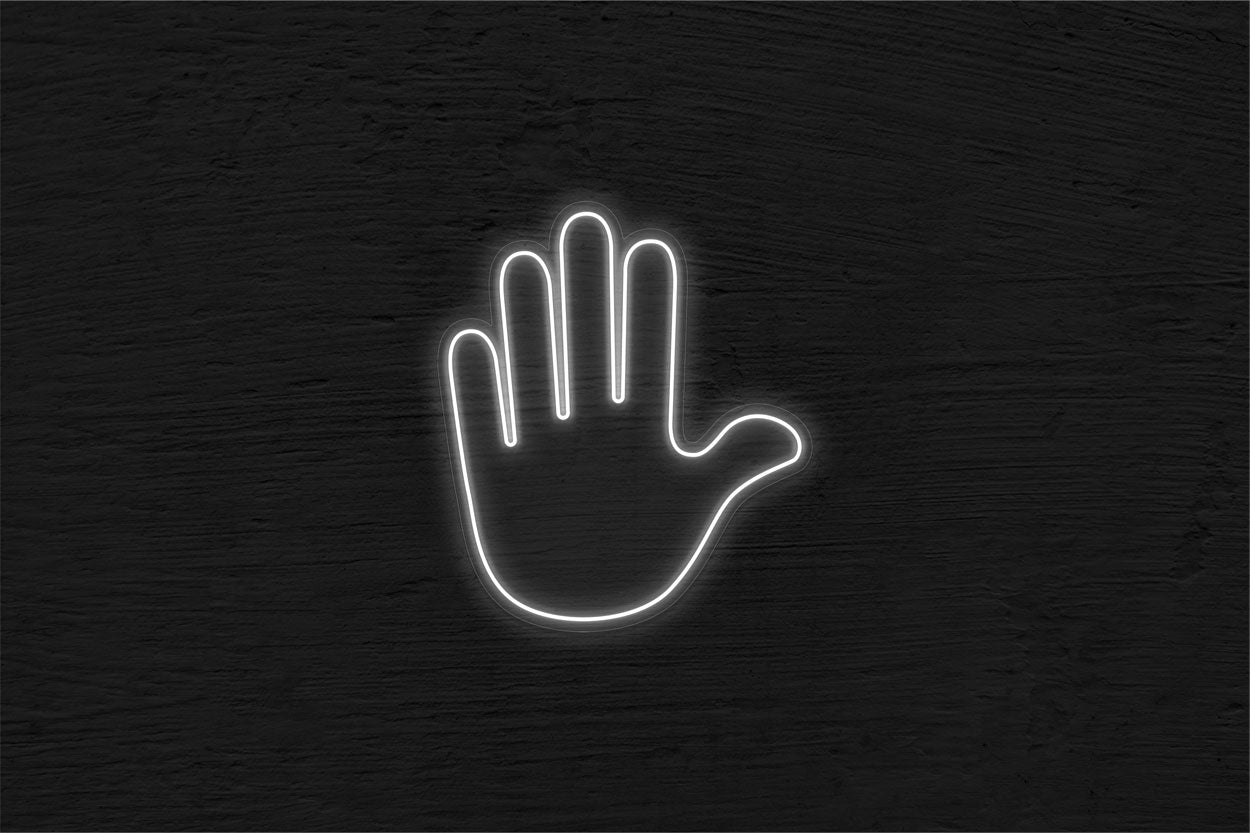 Raised Hand Emoji LED Neon Sign