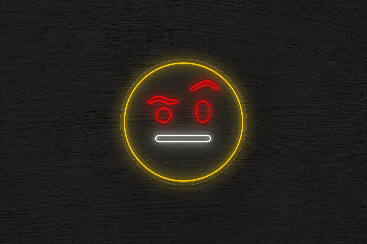 Raised Eyebrow Emoji LED Neon Sign
