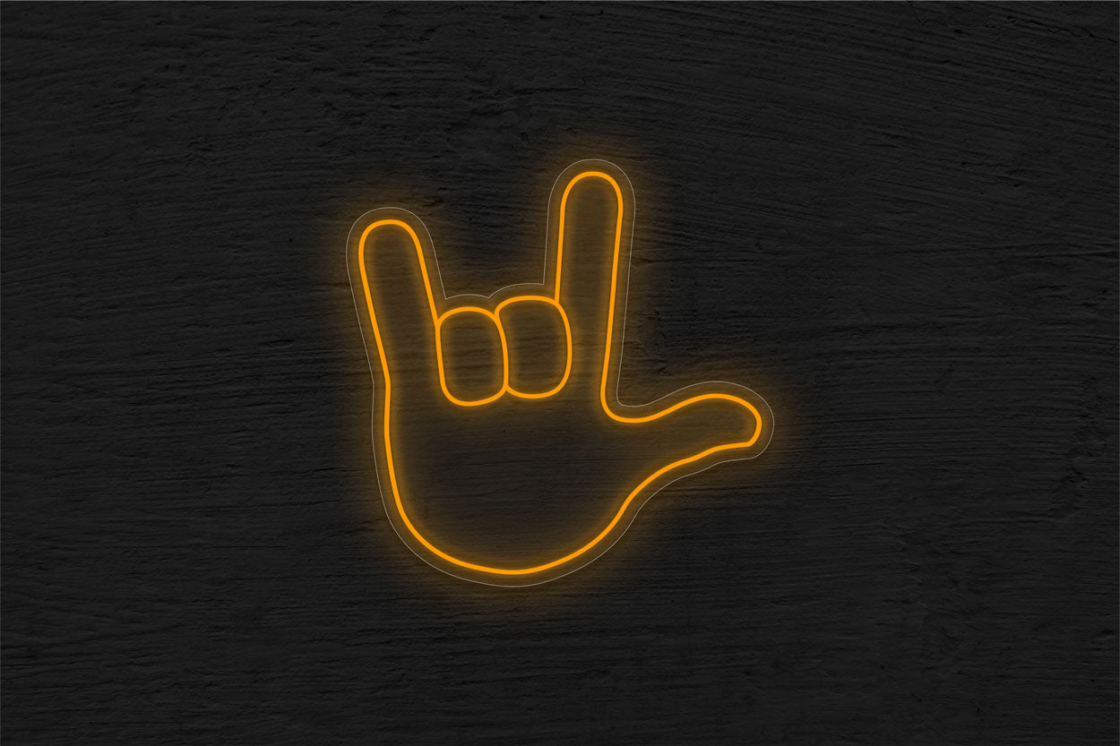 Rock and Roll Hand Emoji LED Neon Sign
