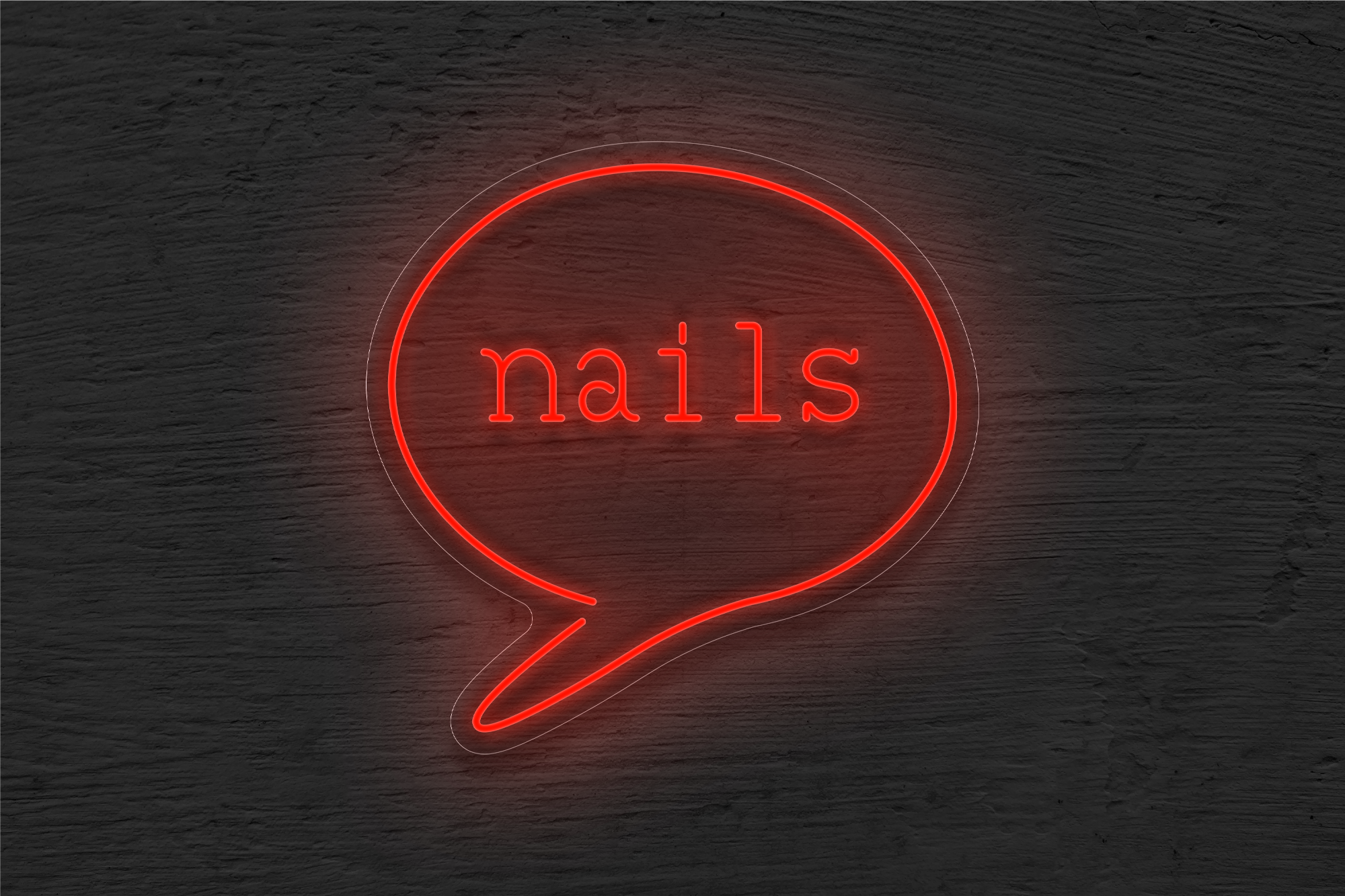 "Nails" inside Callout LED Neon Sign