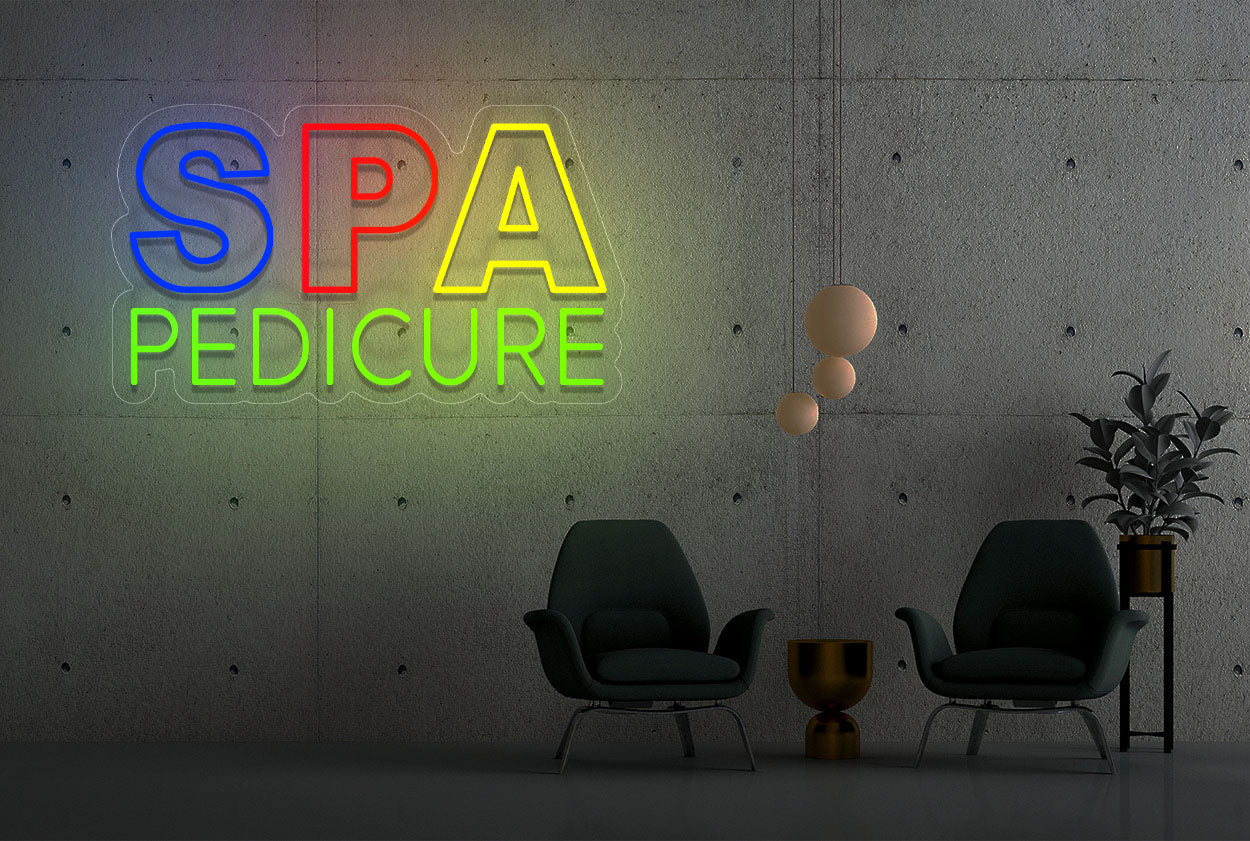 Multi-color "SPA Pedicure" LED Neon Sign