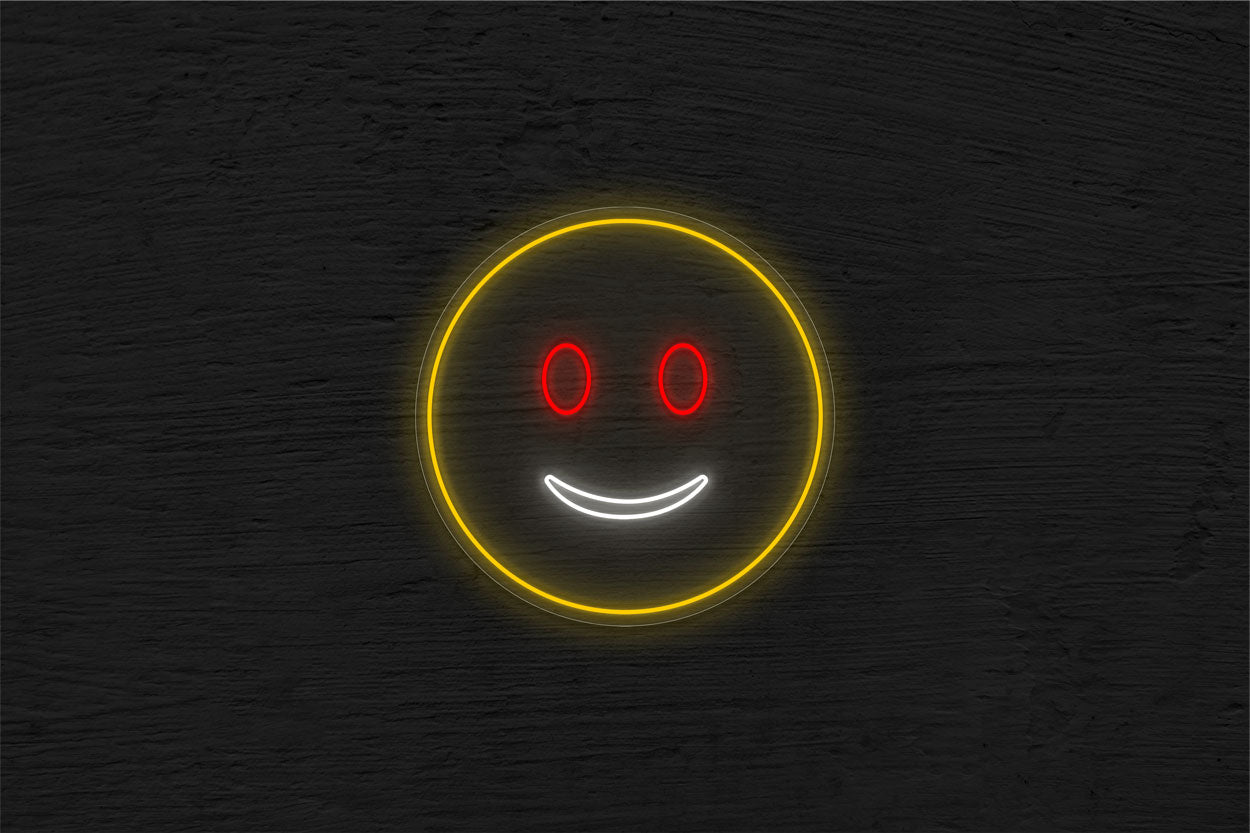 Slightly Smiling Emoji LED Neon Sign
