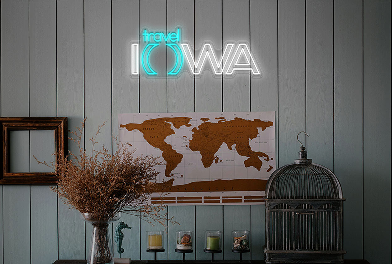 Travel Iowa LED Neon Sign