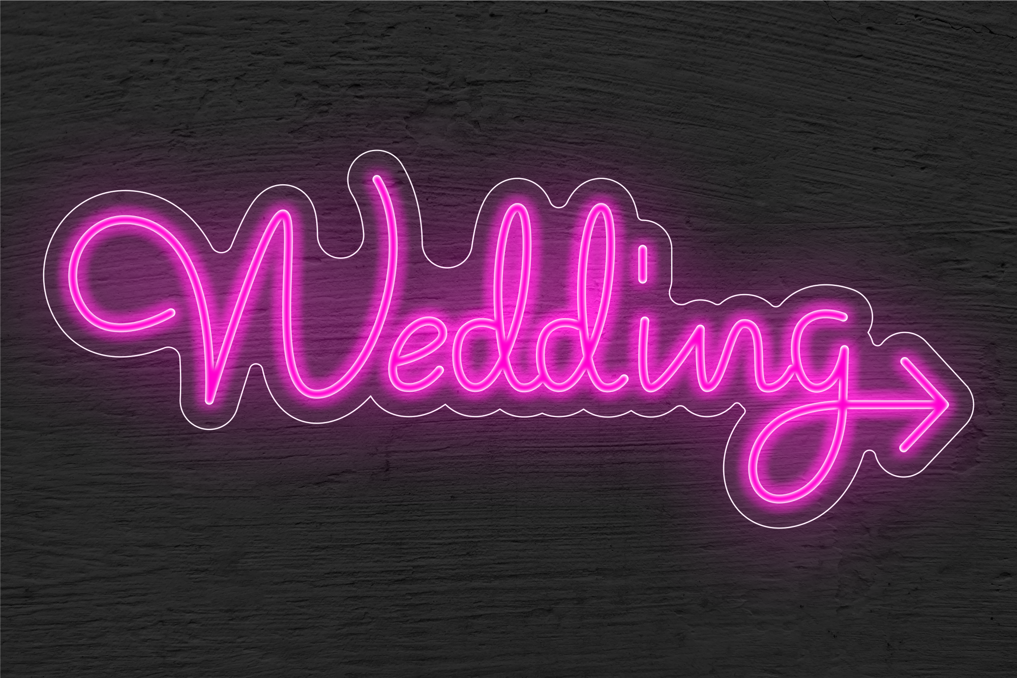 "Wedding" LED Neon Sign