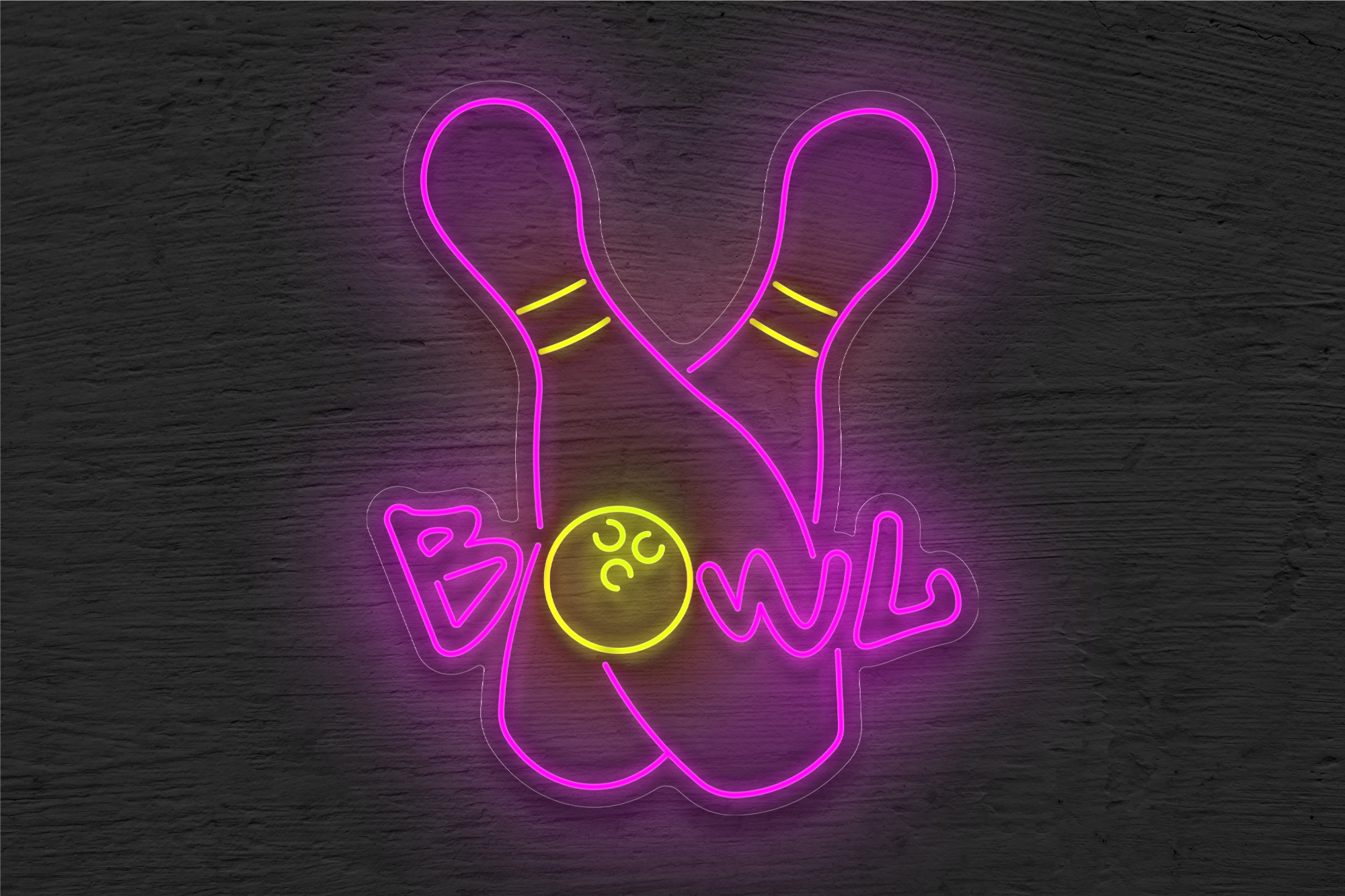 "Bowl" with 2 Pins LED Neon Sign