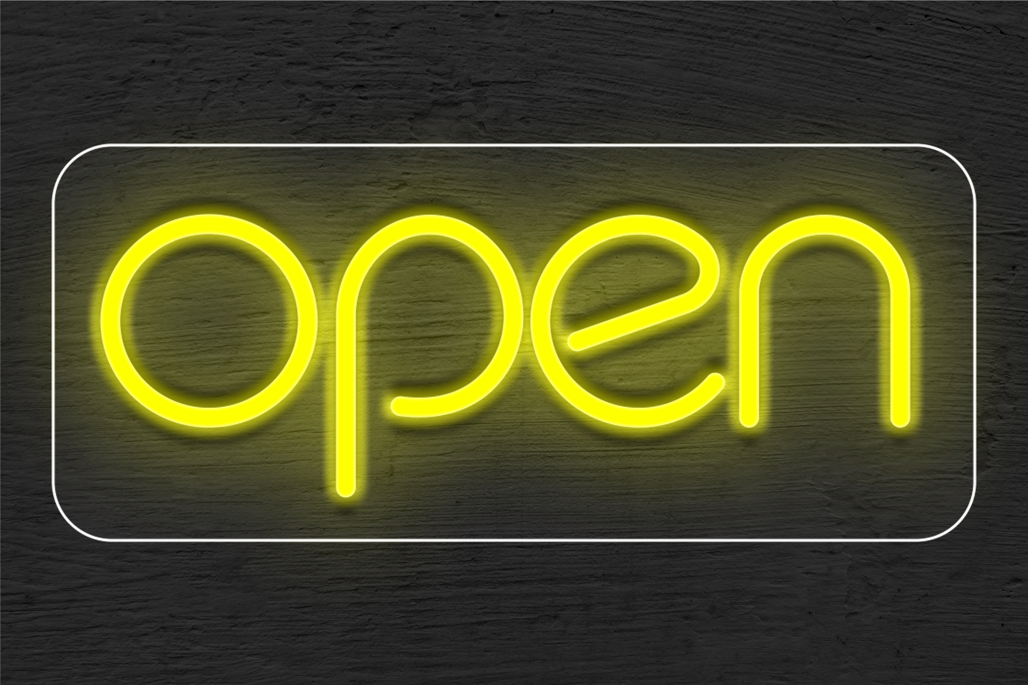 OPEN in All Lower Case LED Neon Sign