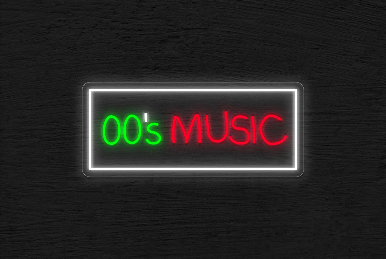 00's Music in Box Border LED Neon Sign | Music Neon Signs | Best Buy ...