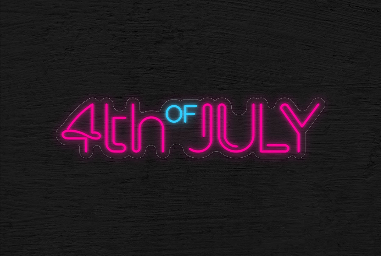 "4th of July" LED Neon Sign