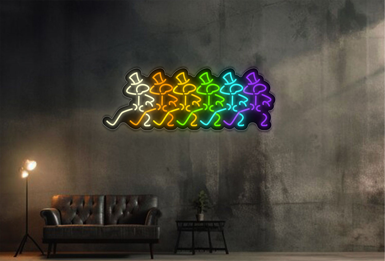 Led Stick Sign Buy 6 Dancing Sticks with Hats LED Neon Sign | Best Selling Neon Signs ...