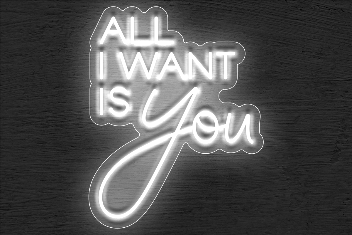 &quot;All I want is You&quot; LED Neon Sign
