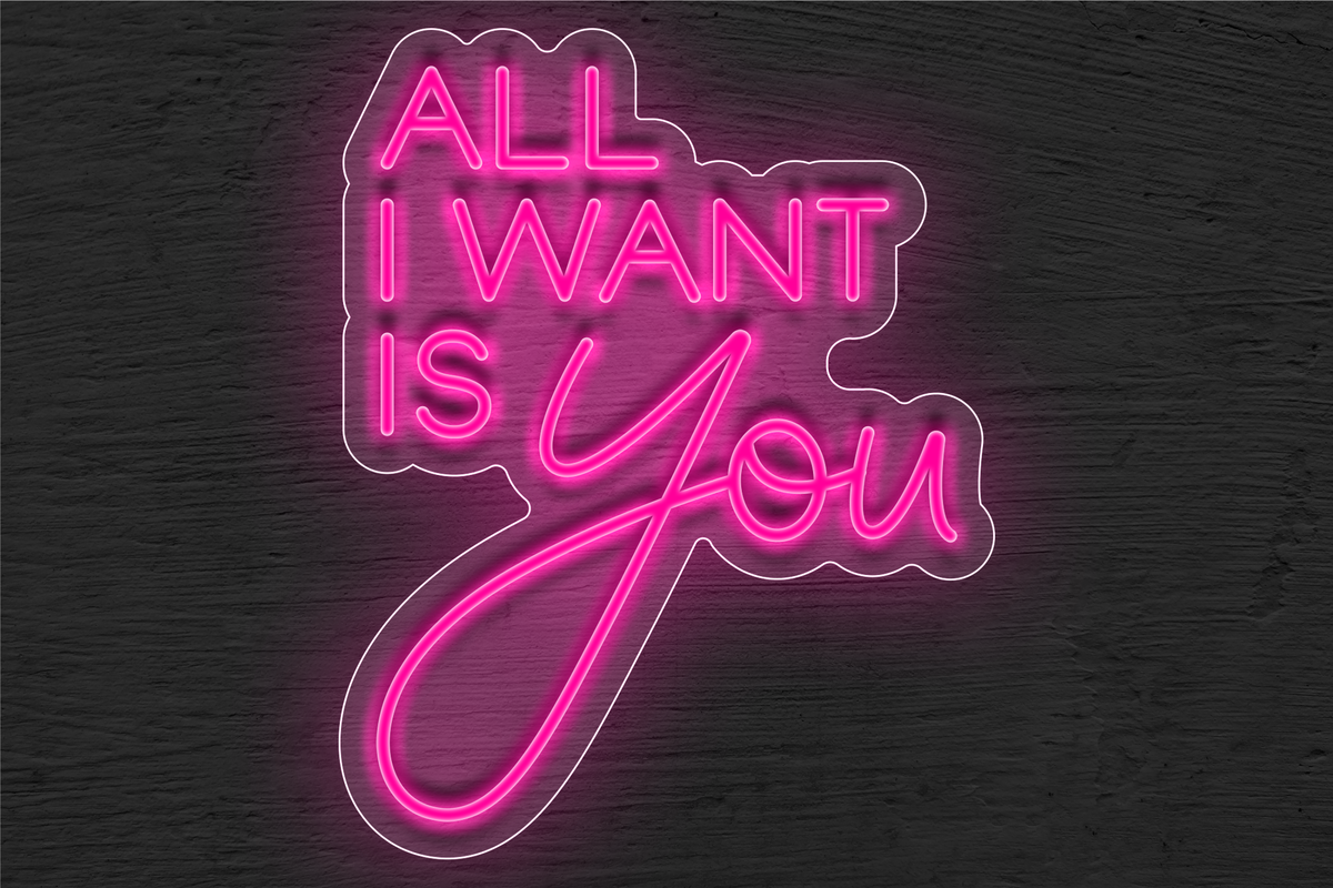 &quot;All I want is You&quot; LED Neon Sign