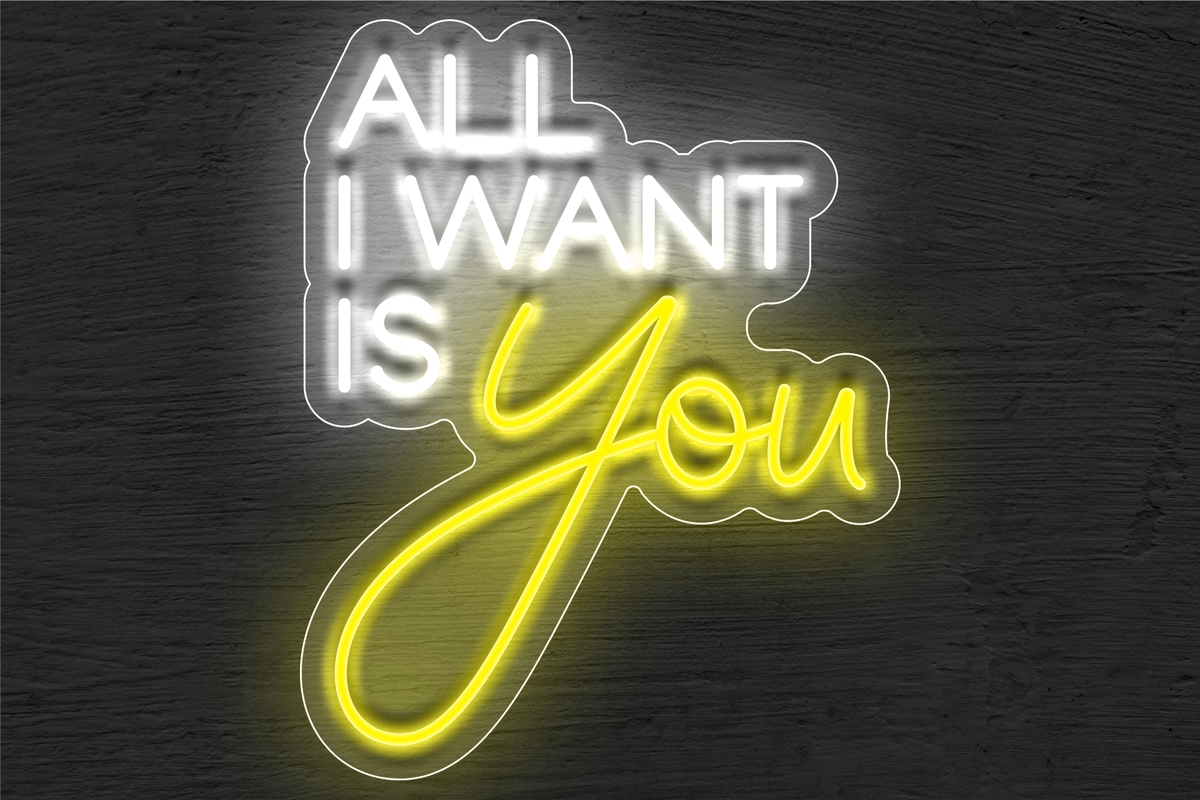&quot;All I want is You&quot; LED Neon Sign