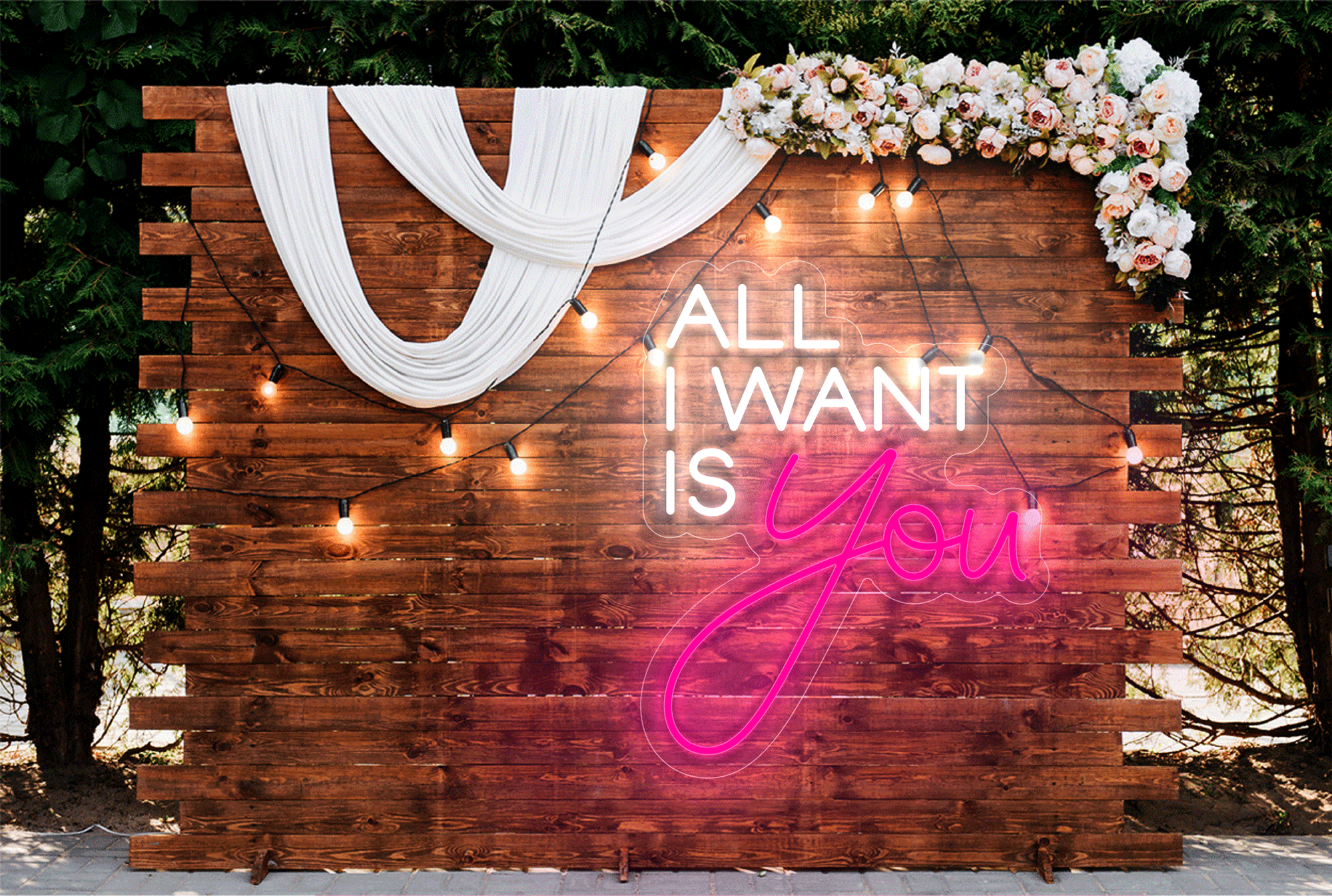 "All I want is You" LED Neon Sign