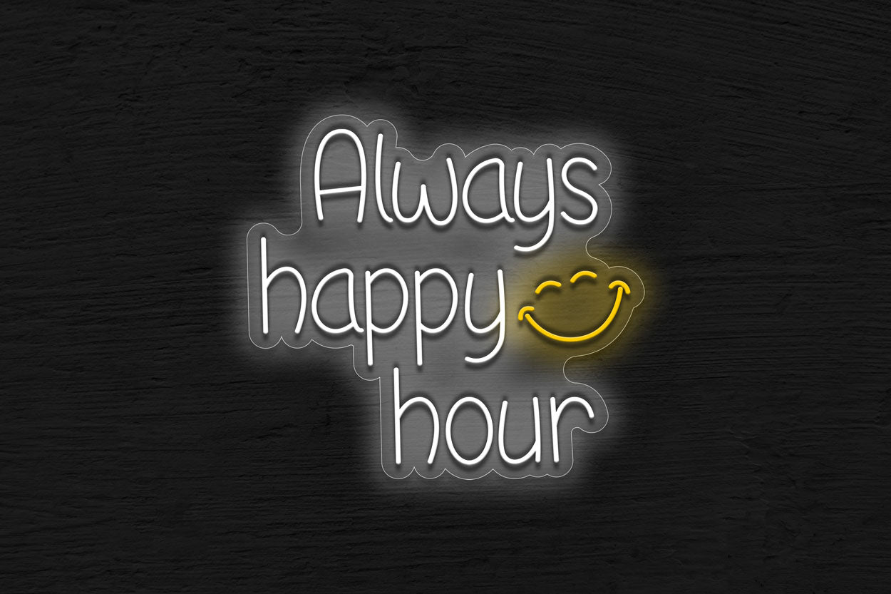 Always Happy Hour LED Neon Sign