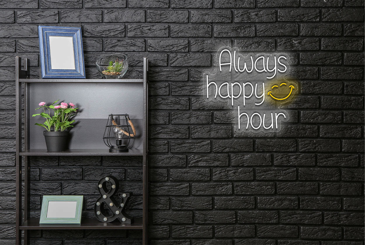 Always Happy Hour LED Neon Sign