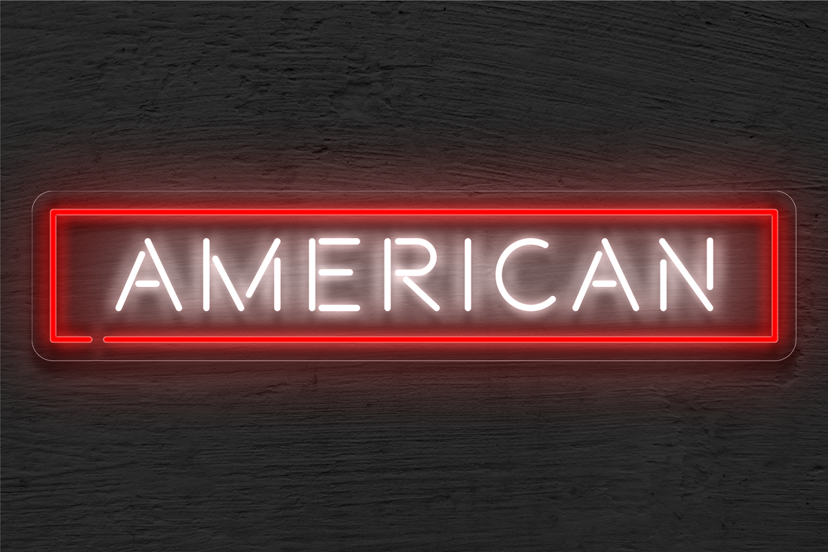 &quot;American&quot; with Border LED Neon Sign